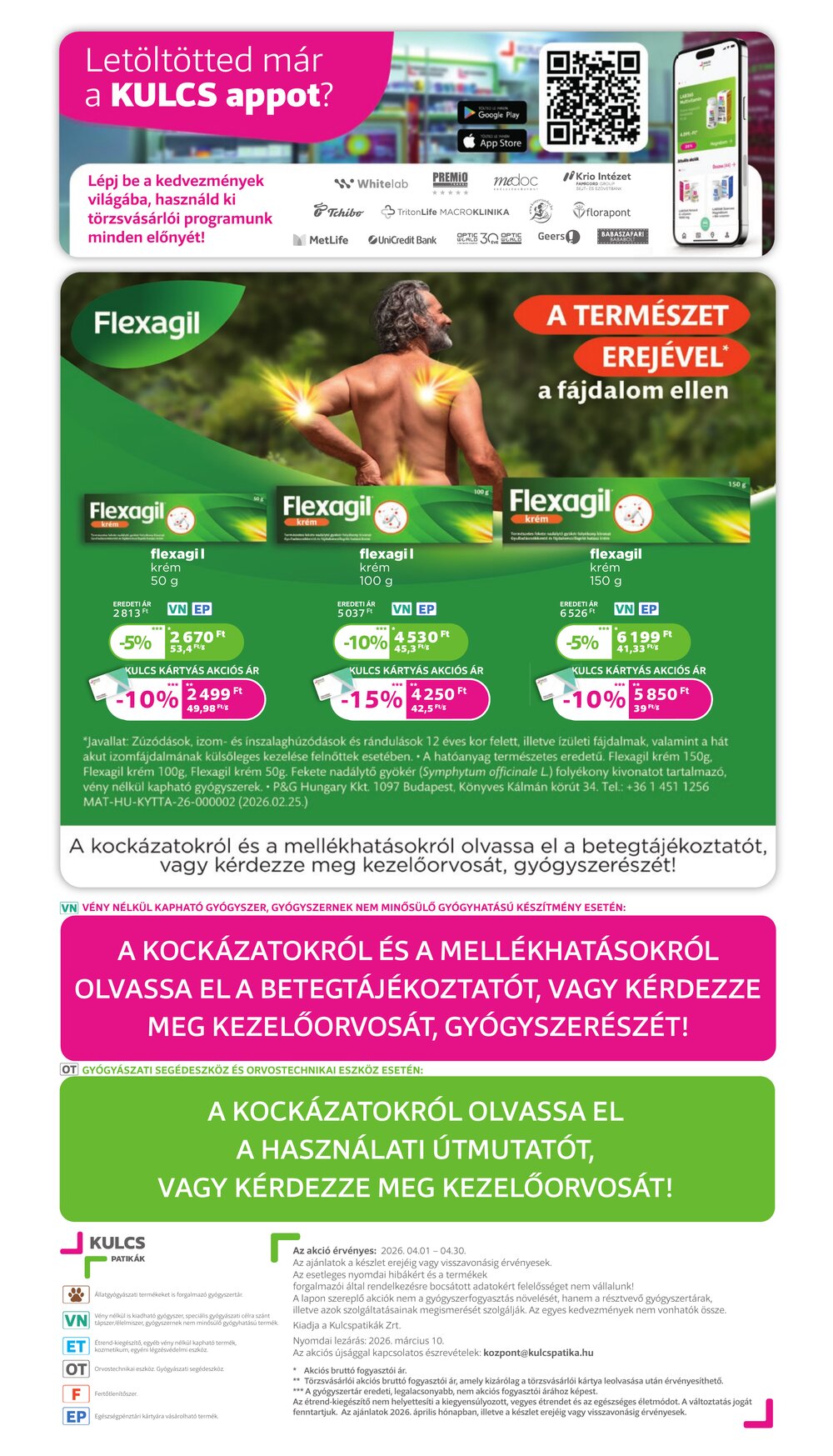Kulcs Patika akciós újság 2026.04.01-től - 20. oldal.