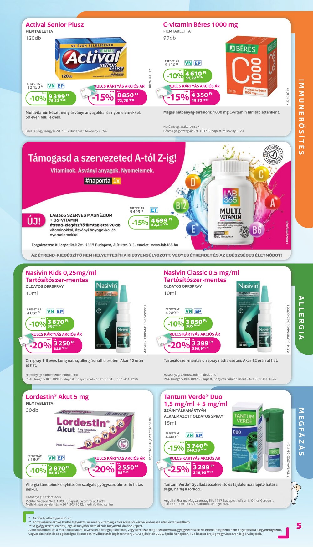 Kulcs Patika akciós újság 2026.04.01-től - 5. oldal.