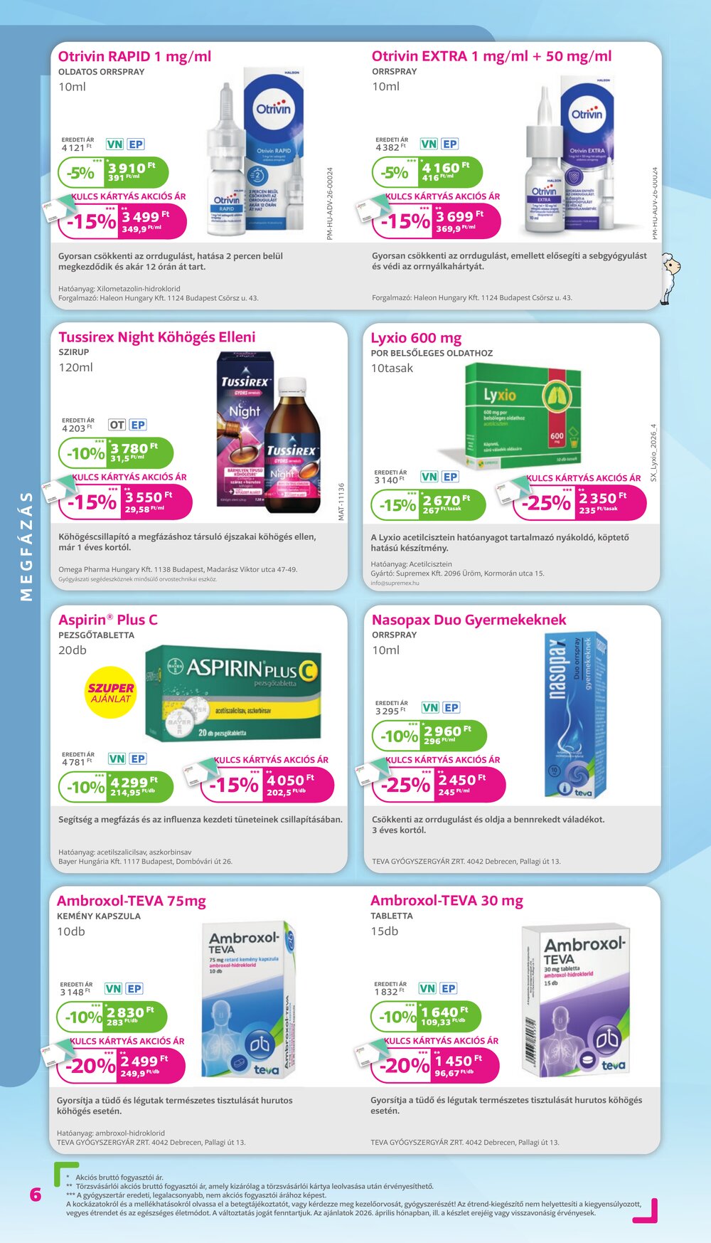 Kulcs Patika akciós újság 2026.04.01-től - 6. oldal.