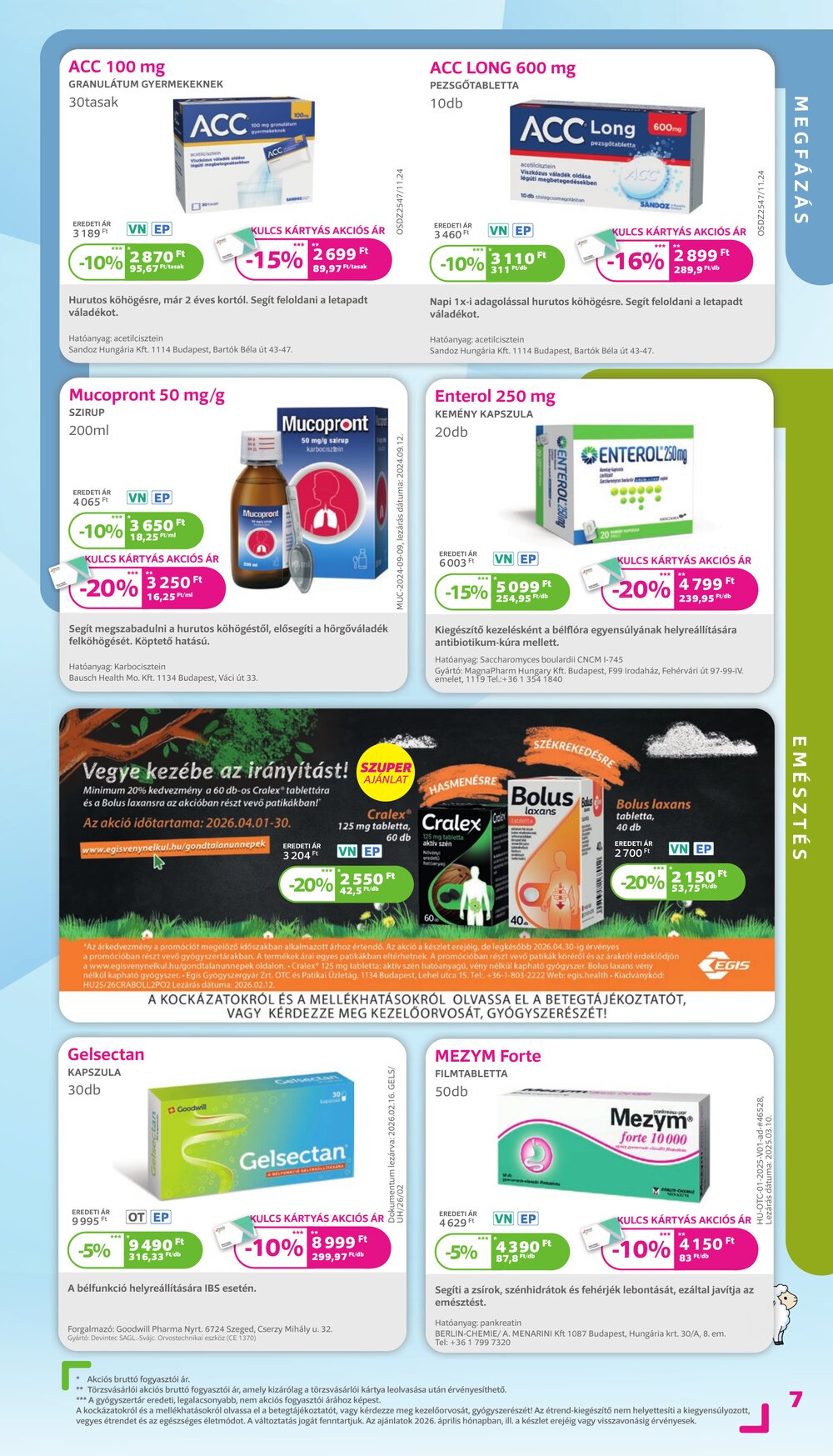 Kulcs Patika akciós újság 2026.04.01-től - 7. oldal.