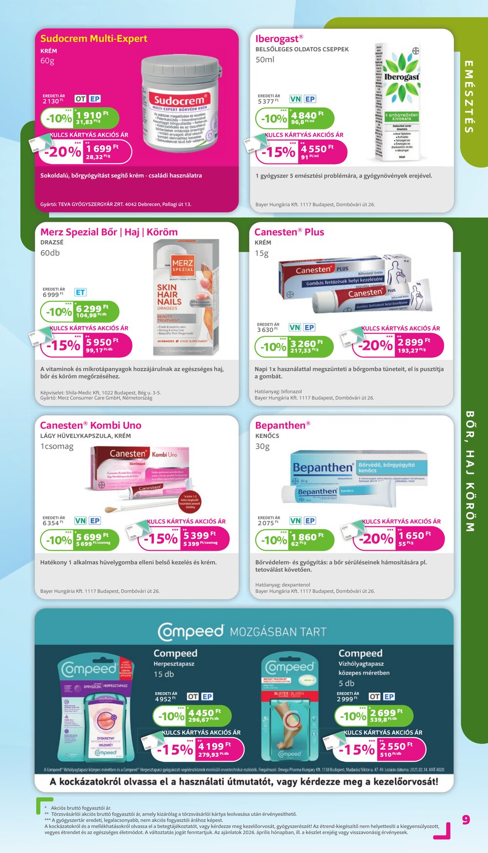 Kulcs Patika akciós újság 2026.04.01-től - 9. oldal.