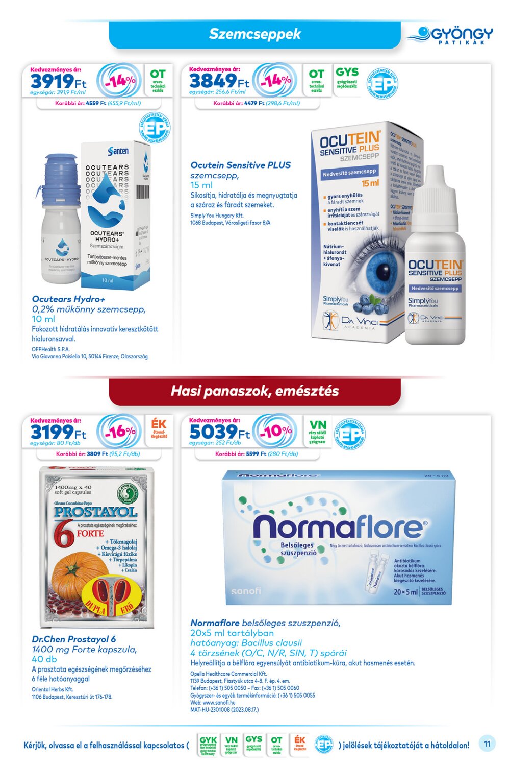 Gyöngy Patikák akciós újság 2026.04.01-től - 11. oldal.