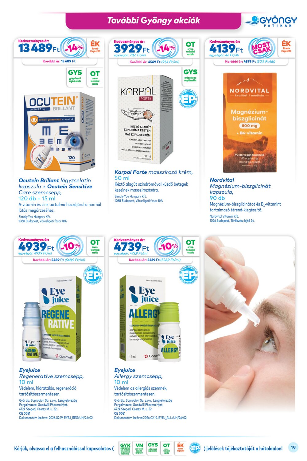 Gyöngy Patikák akciós újság 2026.04.01-től - 19. oldal.