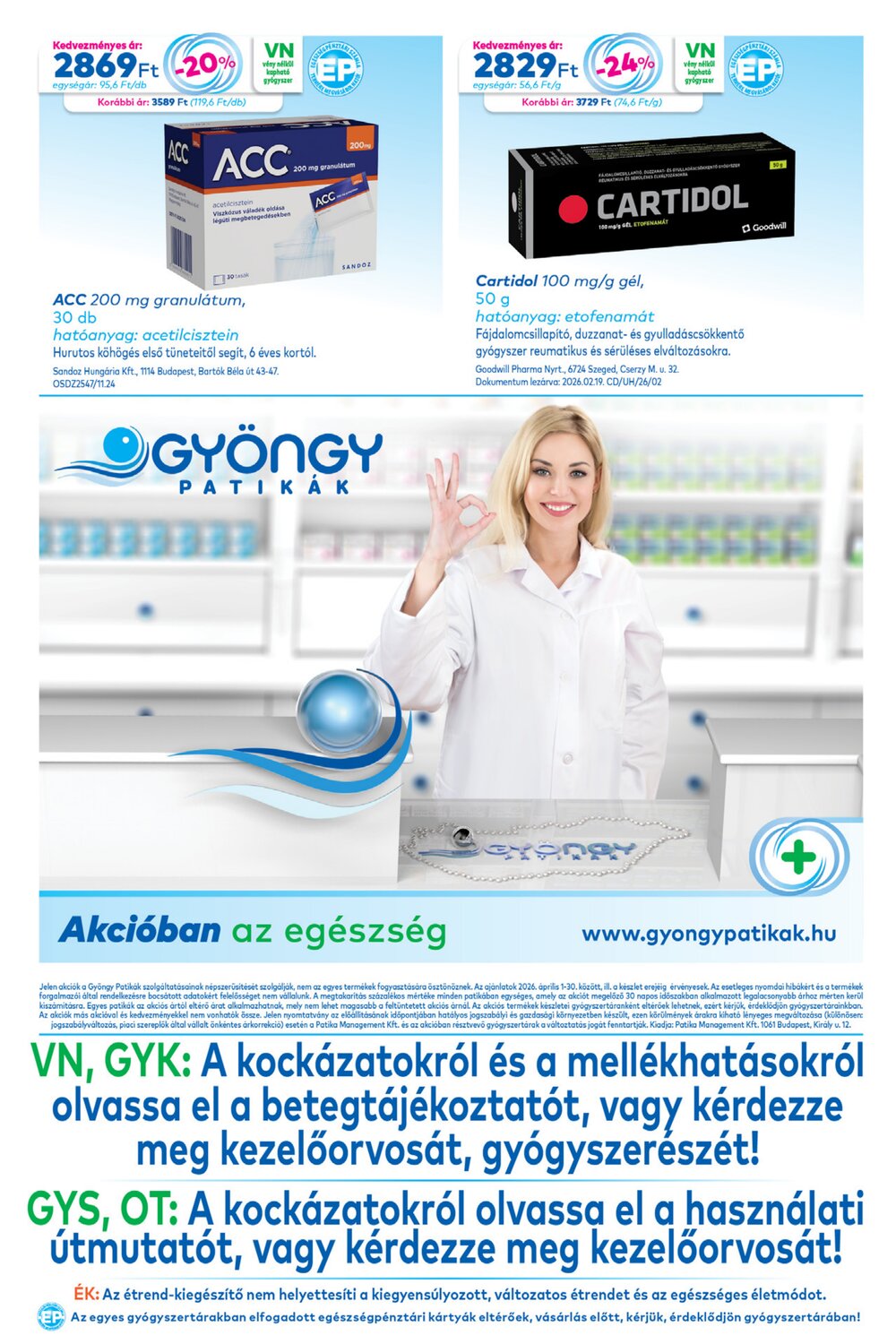 Gyöngy Patikák akciós újság 2026.04.01-től - 20. oldal.
