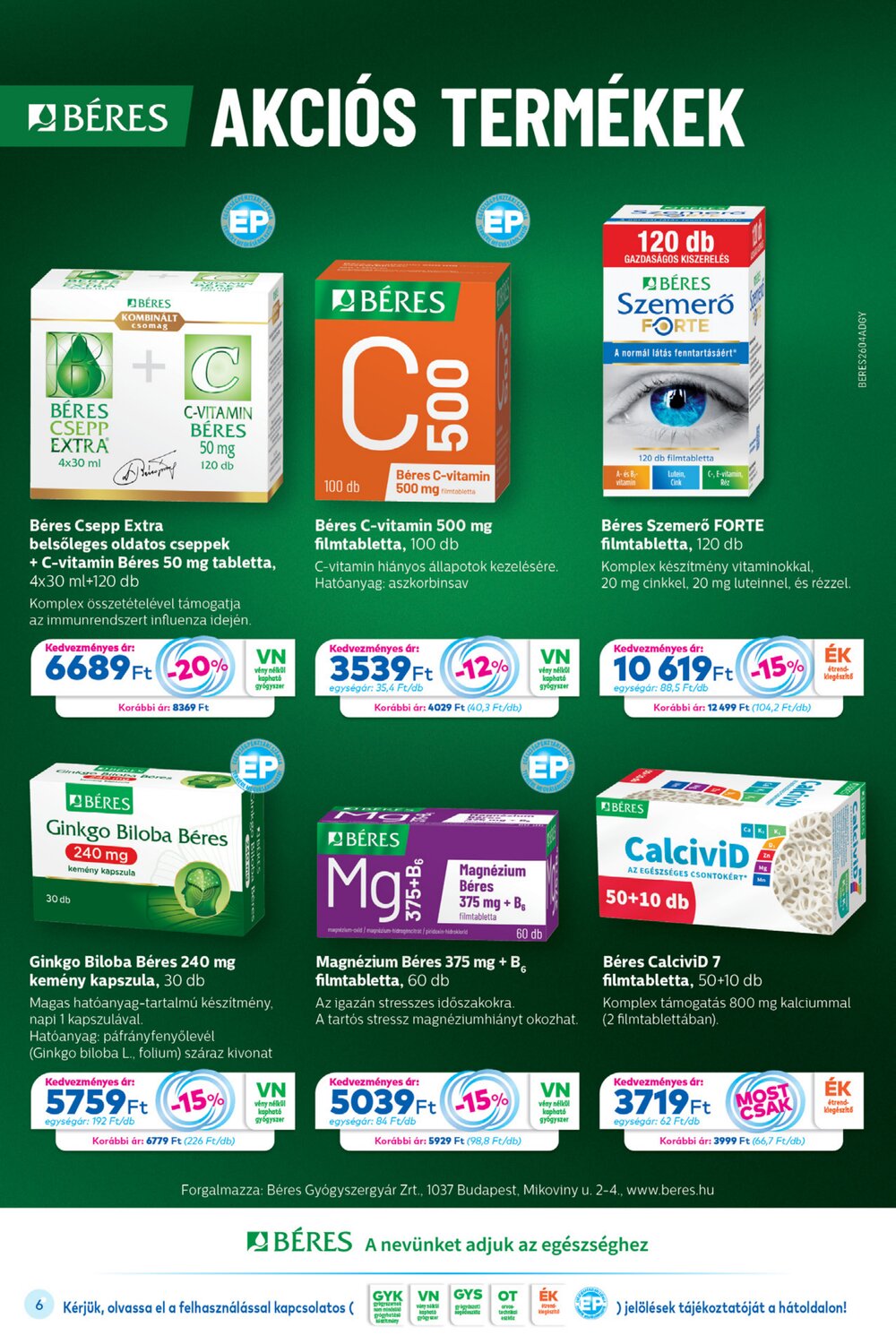 Gyöngy Patikák akciós újság 2026.04.01-től - 6. oldal.