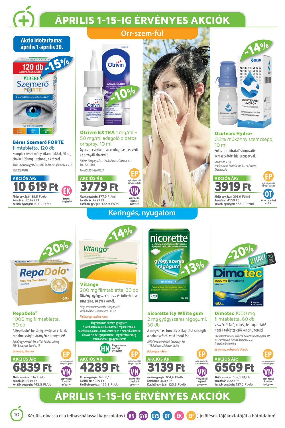 Alma Gyógyszertárak akciós újság 2026.04.01-től - 10. oldal.