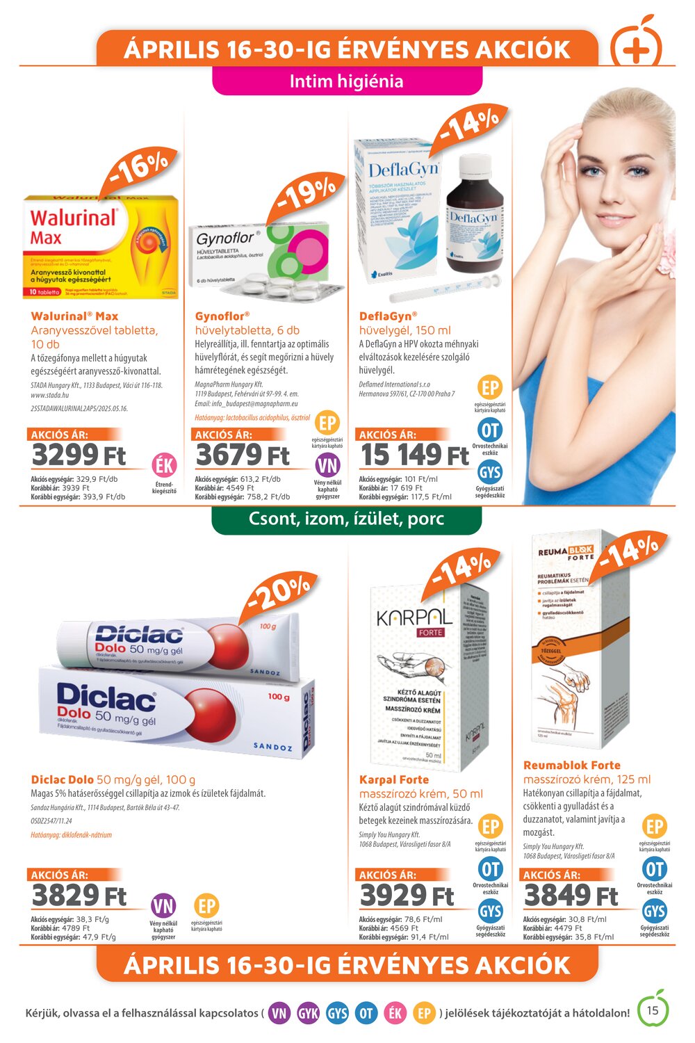 Alma Gyógyszertárak akciós újság 2026.04.01-től - 15. oldal.