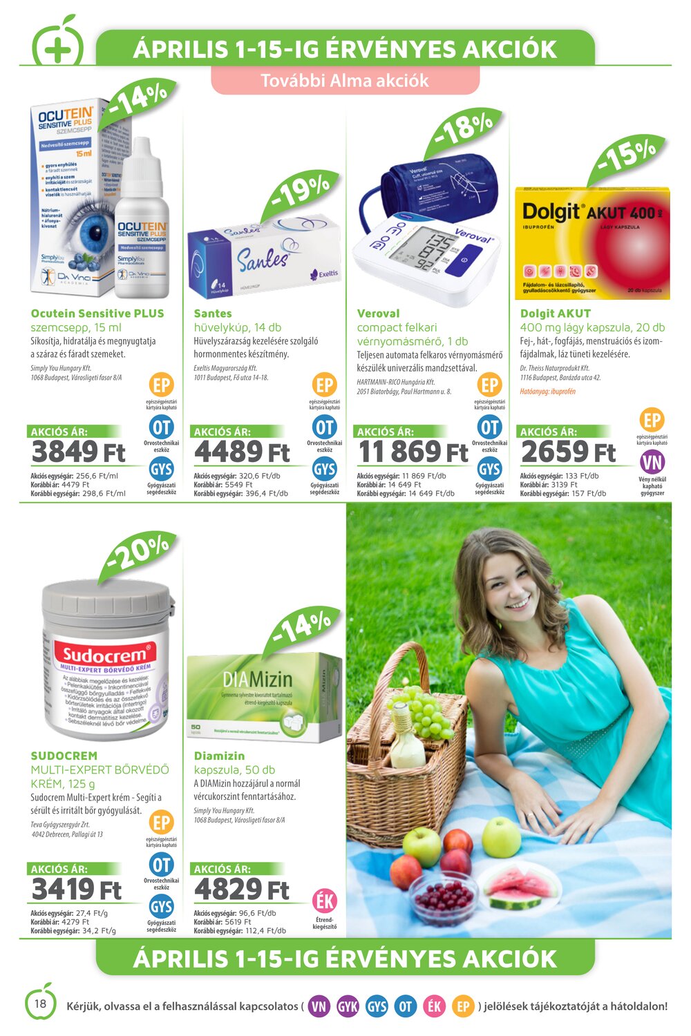 Alma Gyógyszertárak akciós újság 2026.04.01-től - 18. oldal.