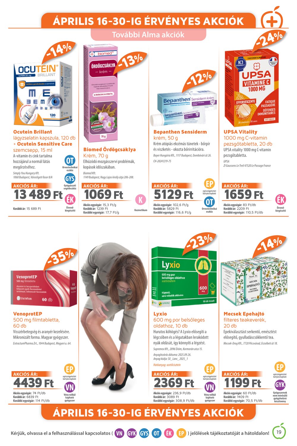 Alma Gyógyszertárak akciós újság 2026.04.01-től - 19. oldal.