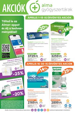 Alma Gyógyszertárak akciós újság 2026.04.01-től