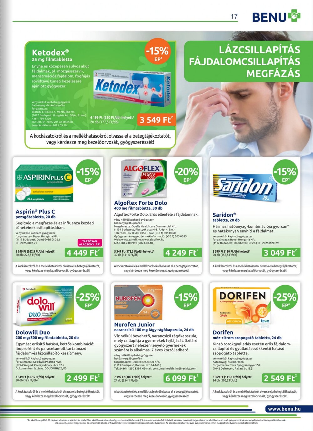 BENU Gyógyszertárak akciós újság 2026.04.01-től - 17. oldal.