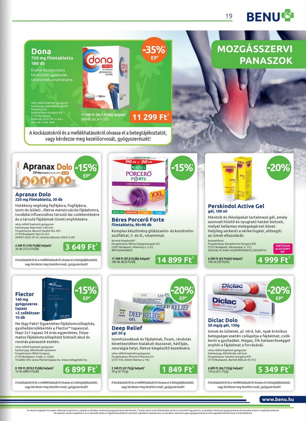 BENU Gyógyszertárak akciós újság 2026.04.01-től - 19. oldal.