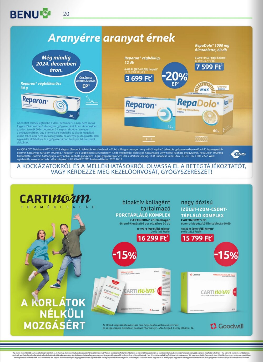 BENU Gyógyszertárak akciós újság 2026.04.01-től - 20. oldal.