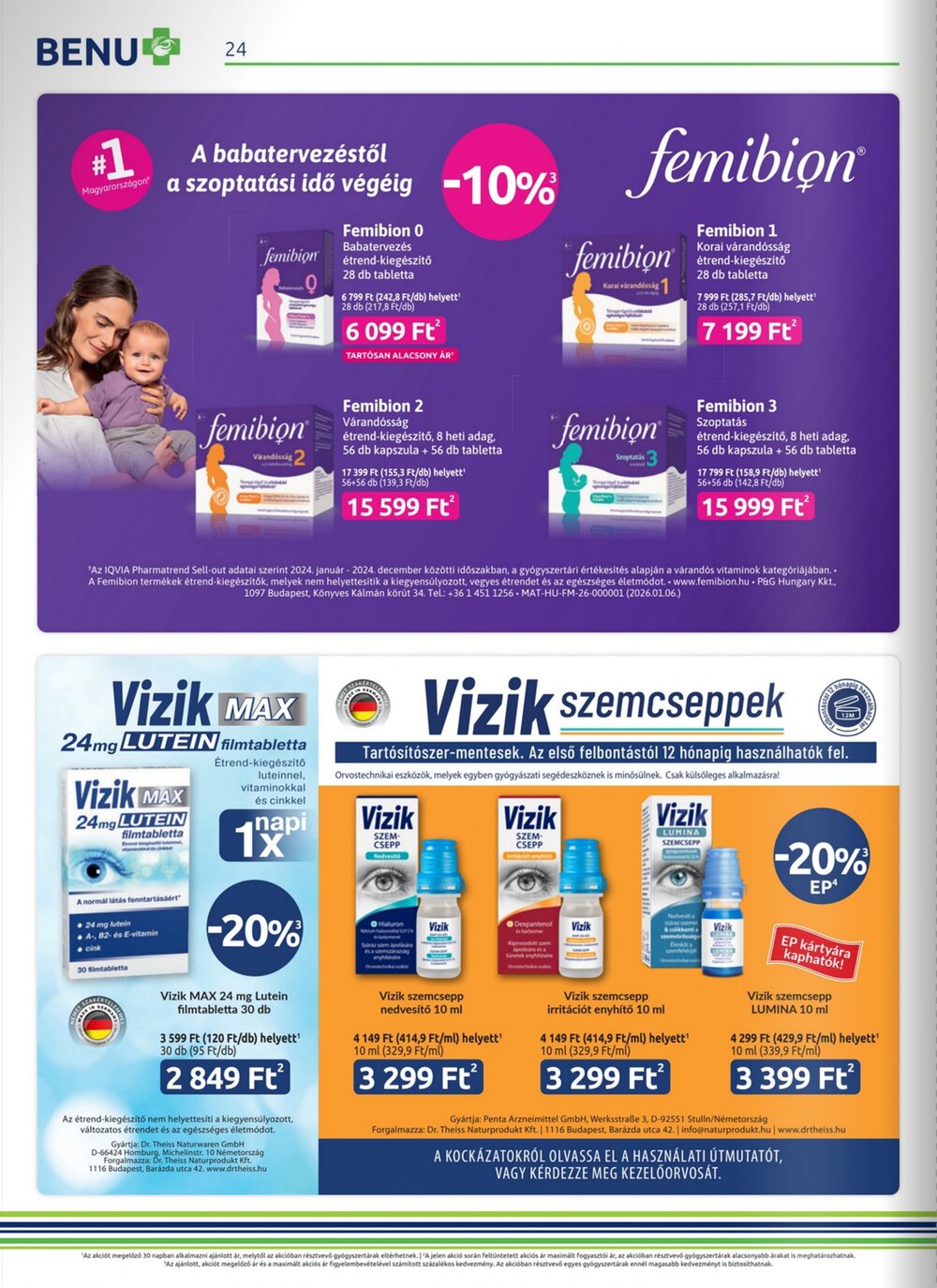 BENU Gyógyszertárak akciós újság 2026.04.01-től - 24. oldal.