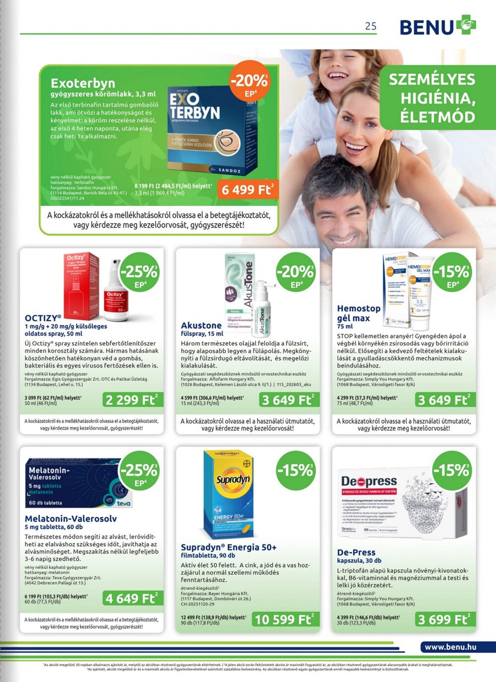 BENU Gyógyszertárak akciós újság 2026.04.01-től - 25. oldal.