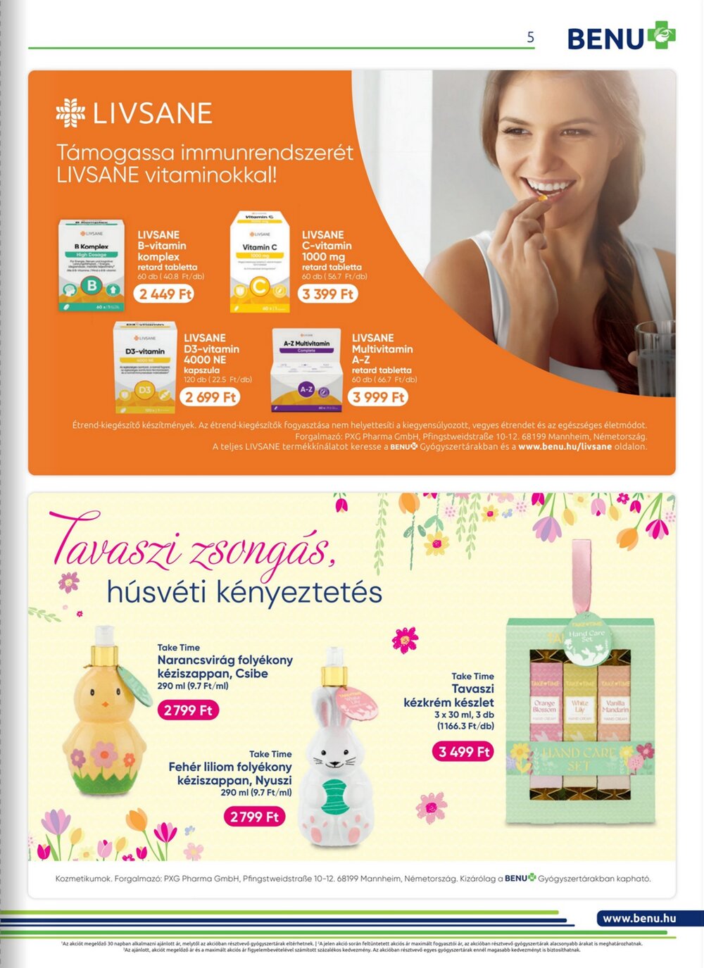BENU Gyógyszertárak akciós újság 2026.04.01-től - 5. oldal.