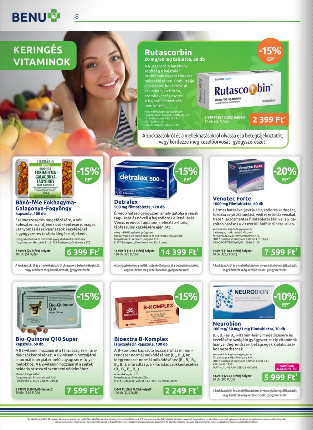 BENU Gyógyszertárak akciós újság 2026.04.01-től - 8. oldal.