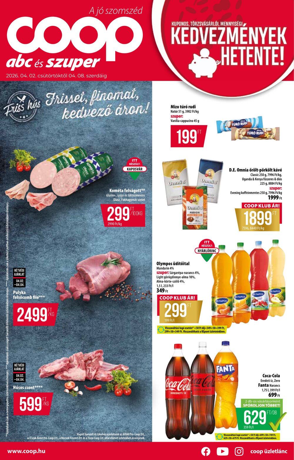 Coop akciós újság 2026.04.02-től - 1. oldal.