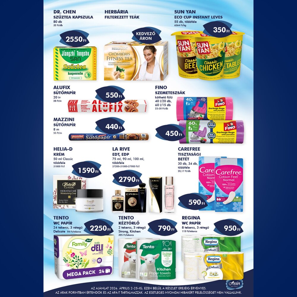 Azúr drogéria akciós újság 2026.04.02-től - 3. oldal.