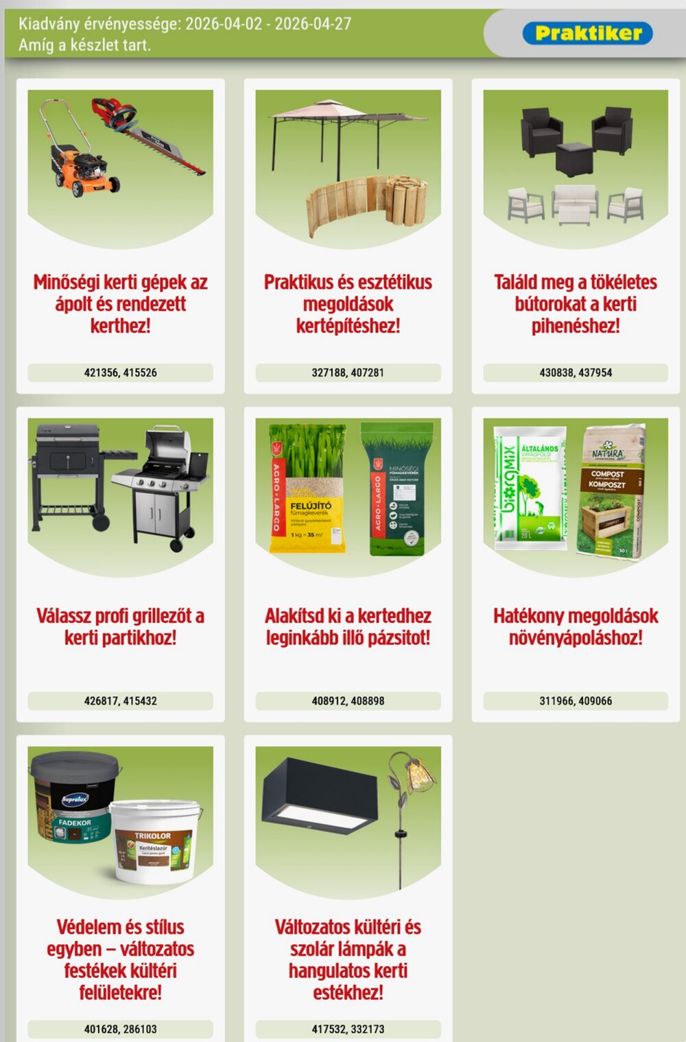 Praktiker akciós újság 2026.04.02-től - 3. oldal.