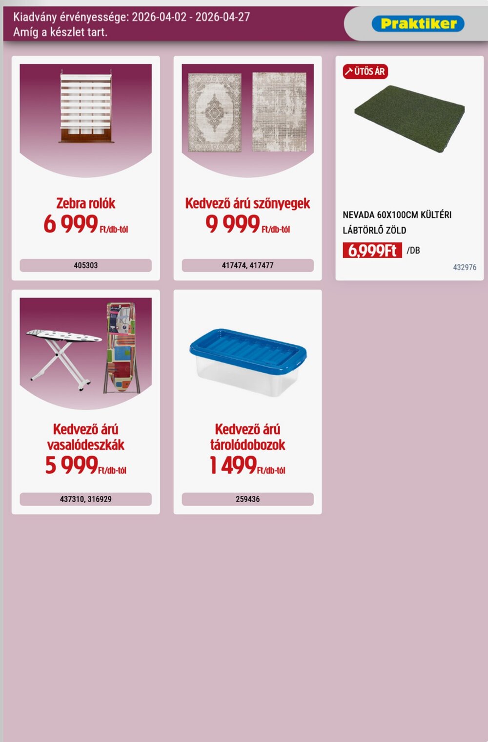 Praktiker akciós újság 2026.04.02-től - 33. oldal.