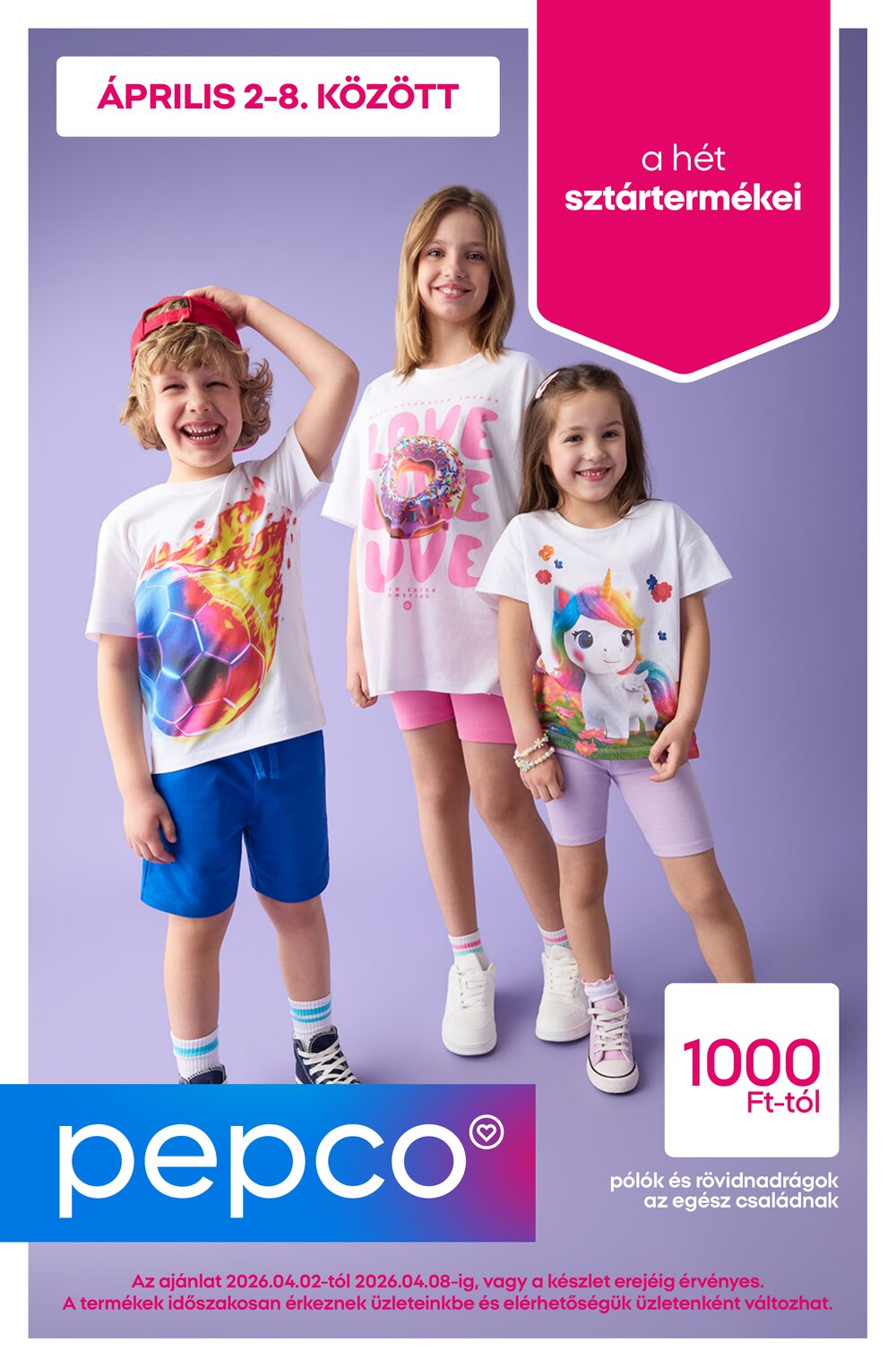 Pepco akciós újság 2026.04.02-től - 1. oldal.