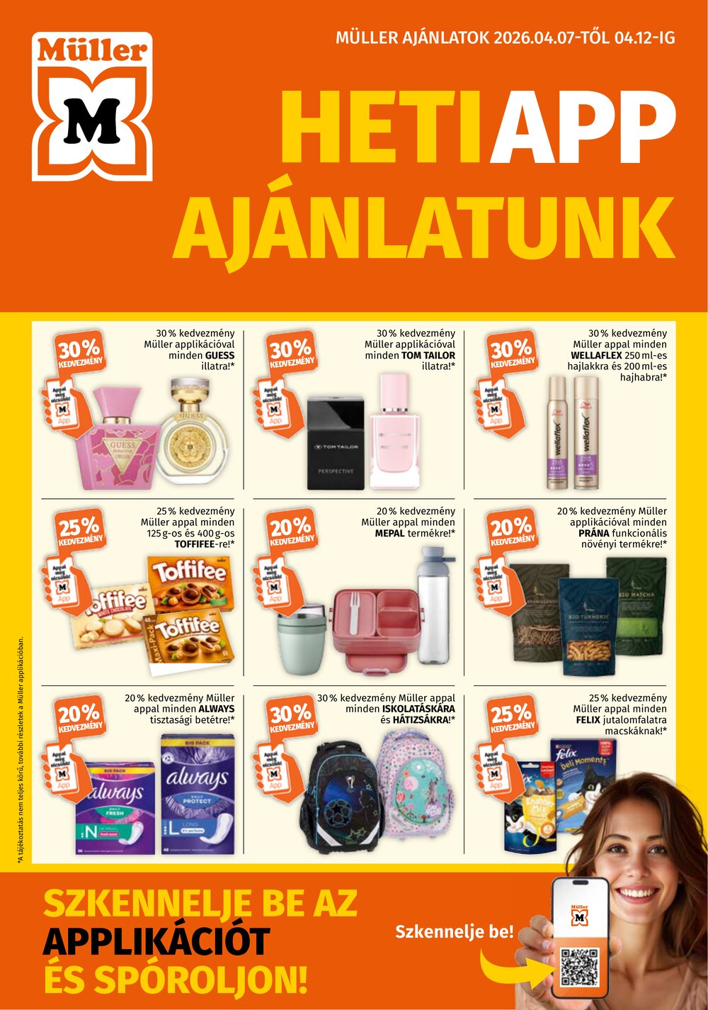 Müller drogéria akciós újság 2026.04.07-től - 1. oldal.