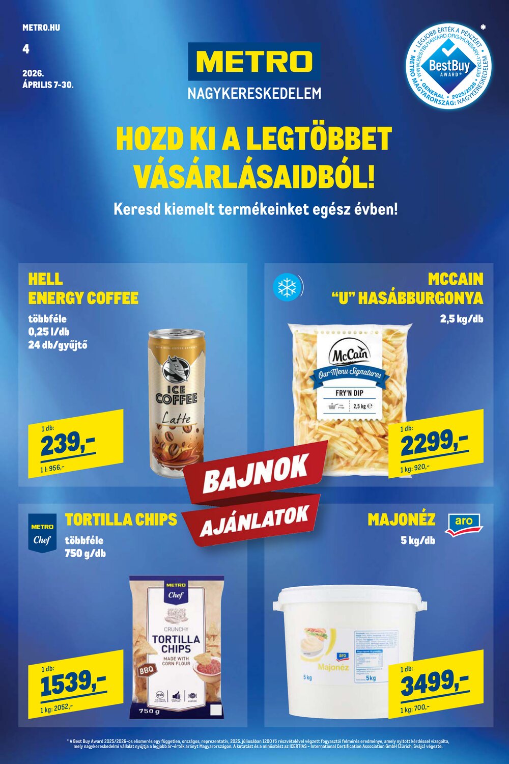 METRO akciós újság 2026.04.07-től - 1. oldal.