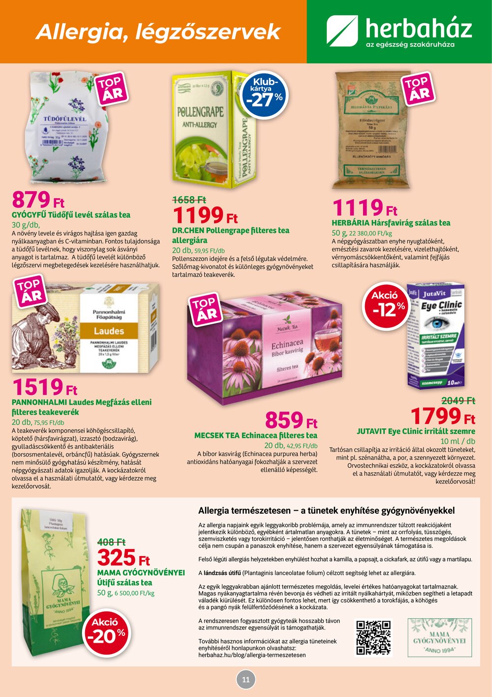 Herbaház akciós újság 2026.04.07-től - 11. oldal.
