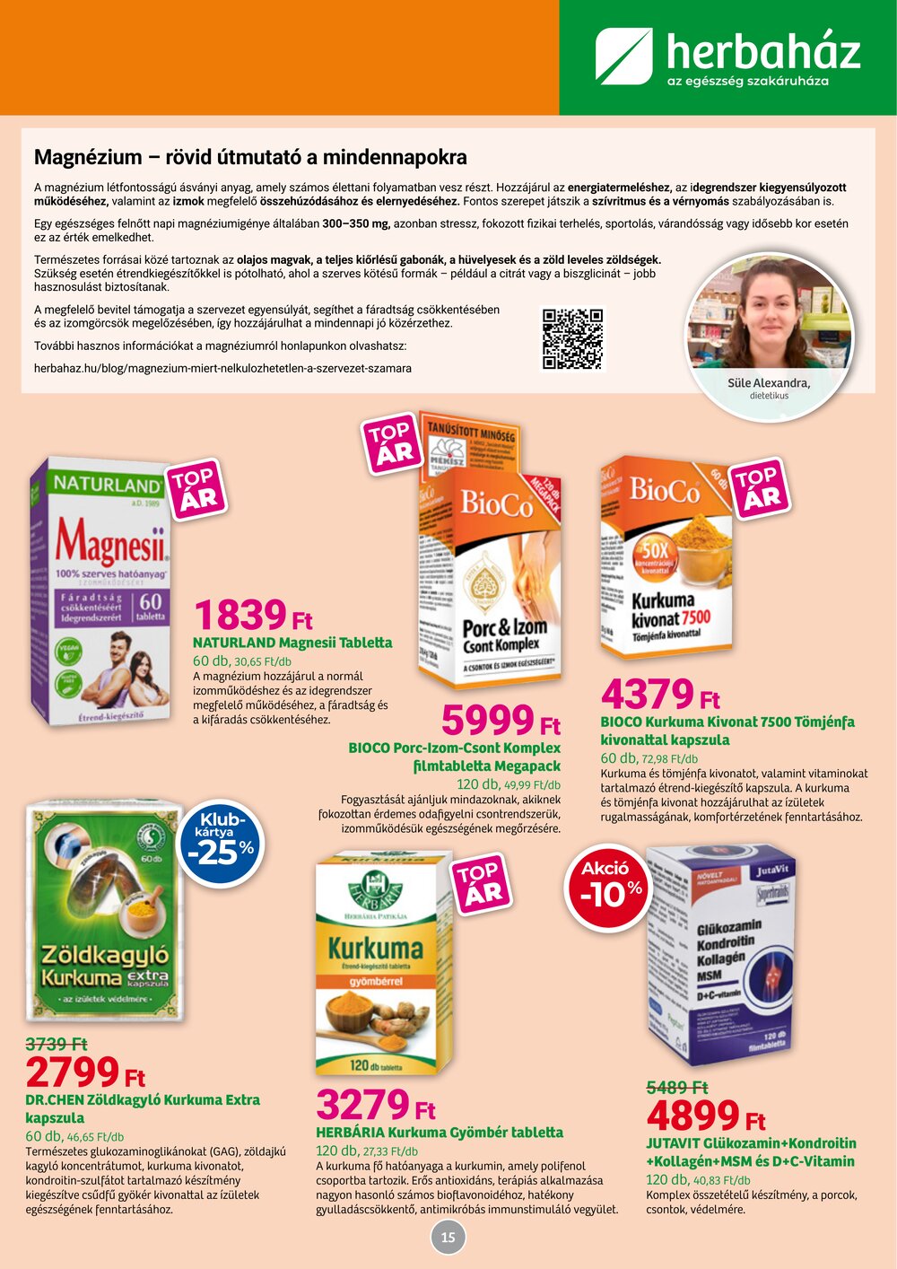Herbaház akciós újság 2026.04.07-től - 15. oldal.
