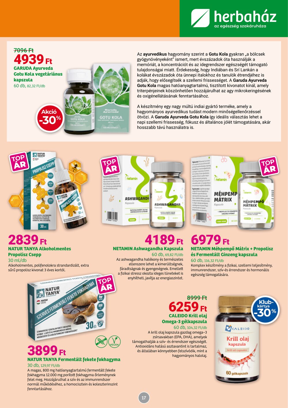 Herbaház akciós újság 2026.04.07-től - 17. oldal.