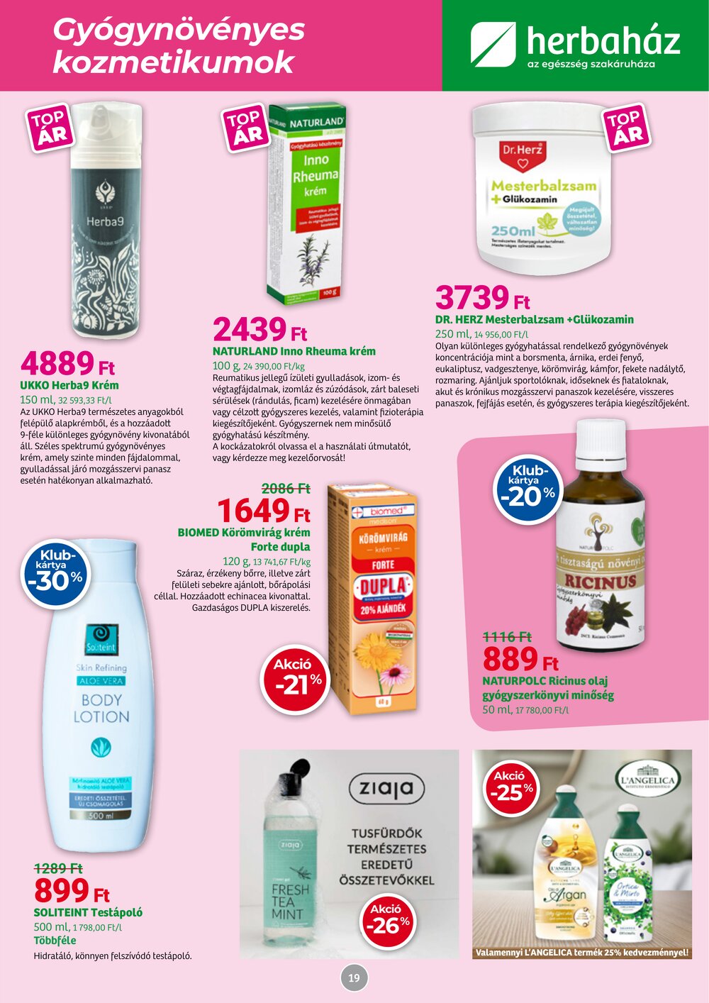 Herbaház akciós újság 2026.04.07-től - 19. oldal.
