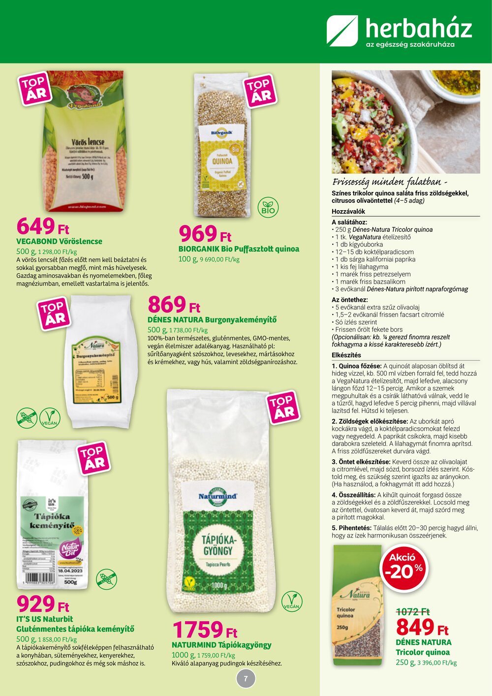 Herbaház akciós újság 2026.04.07-től - 7. oldal.