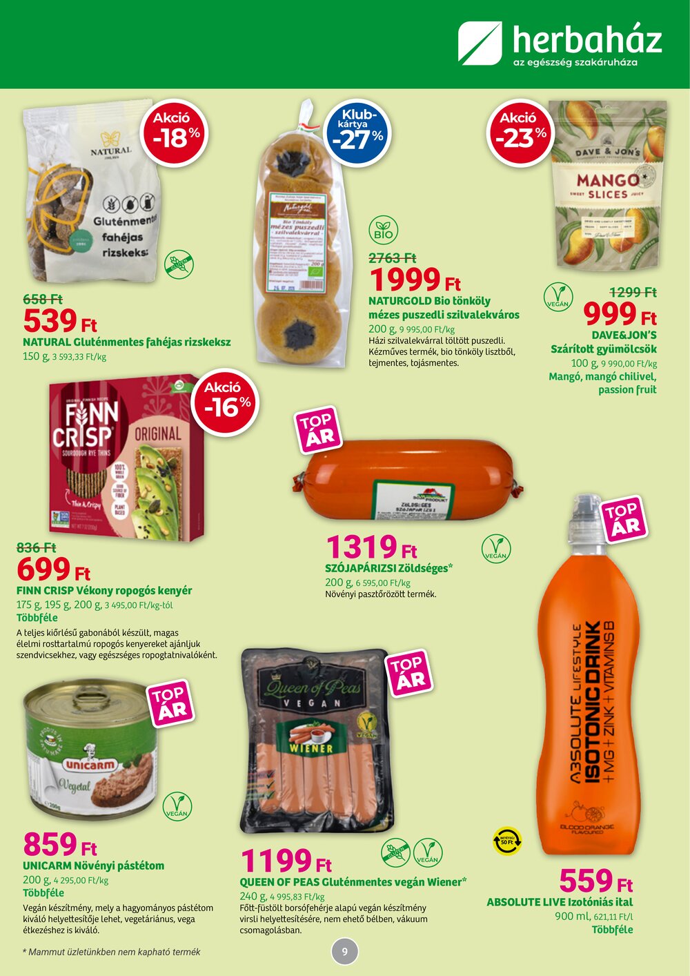 Herbaház akciós újság 2026.04.07-től - 9. oldal.