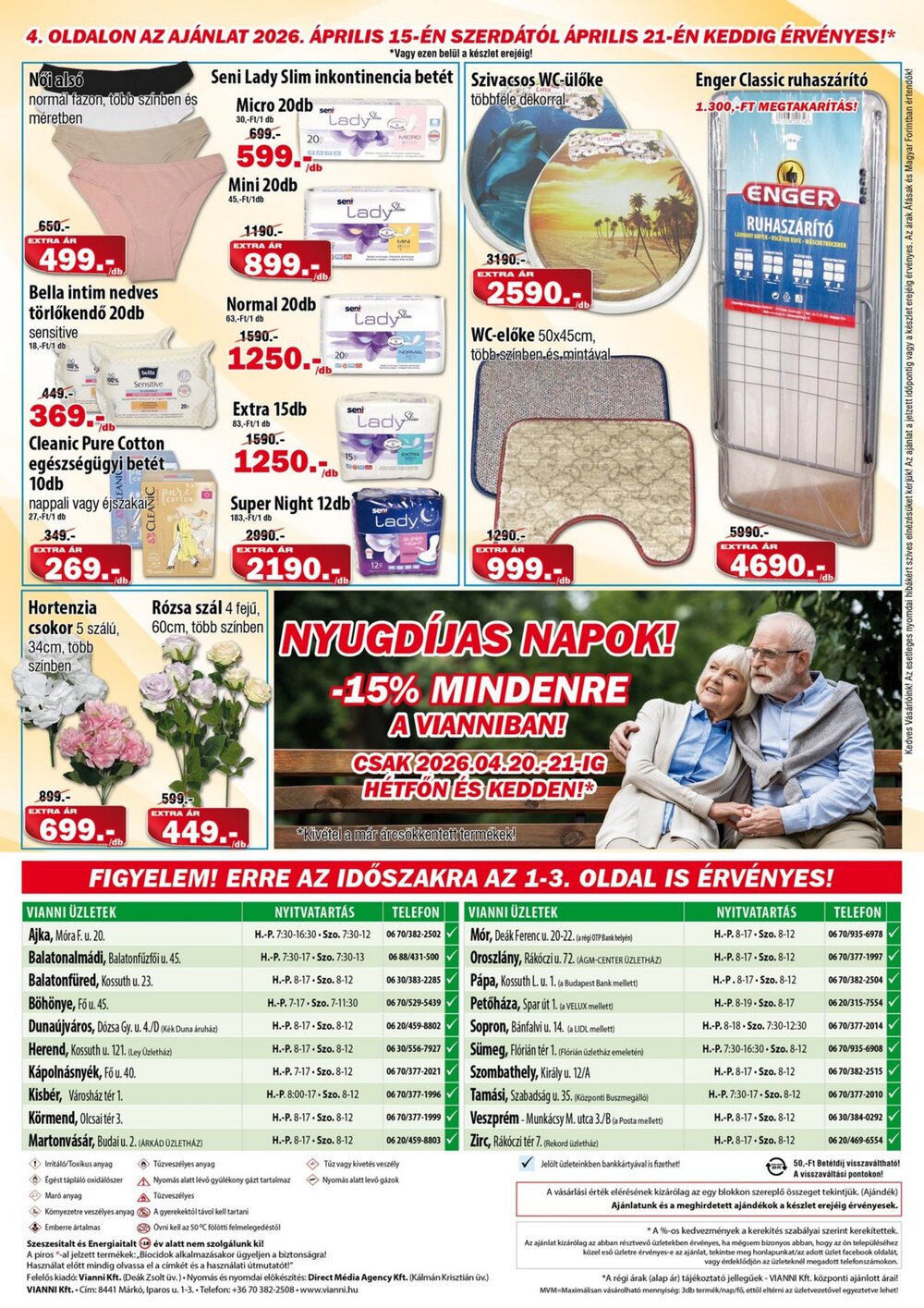Vianni drogéria akciós újság 2026.04.08-tól - 4. oldal.