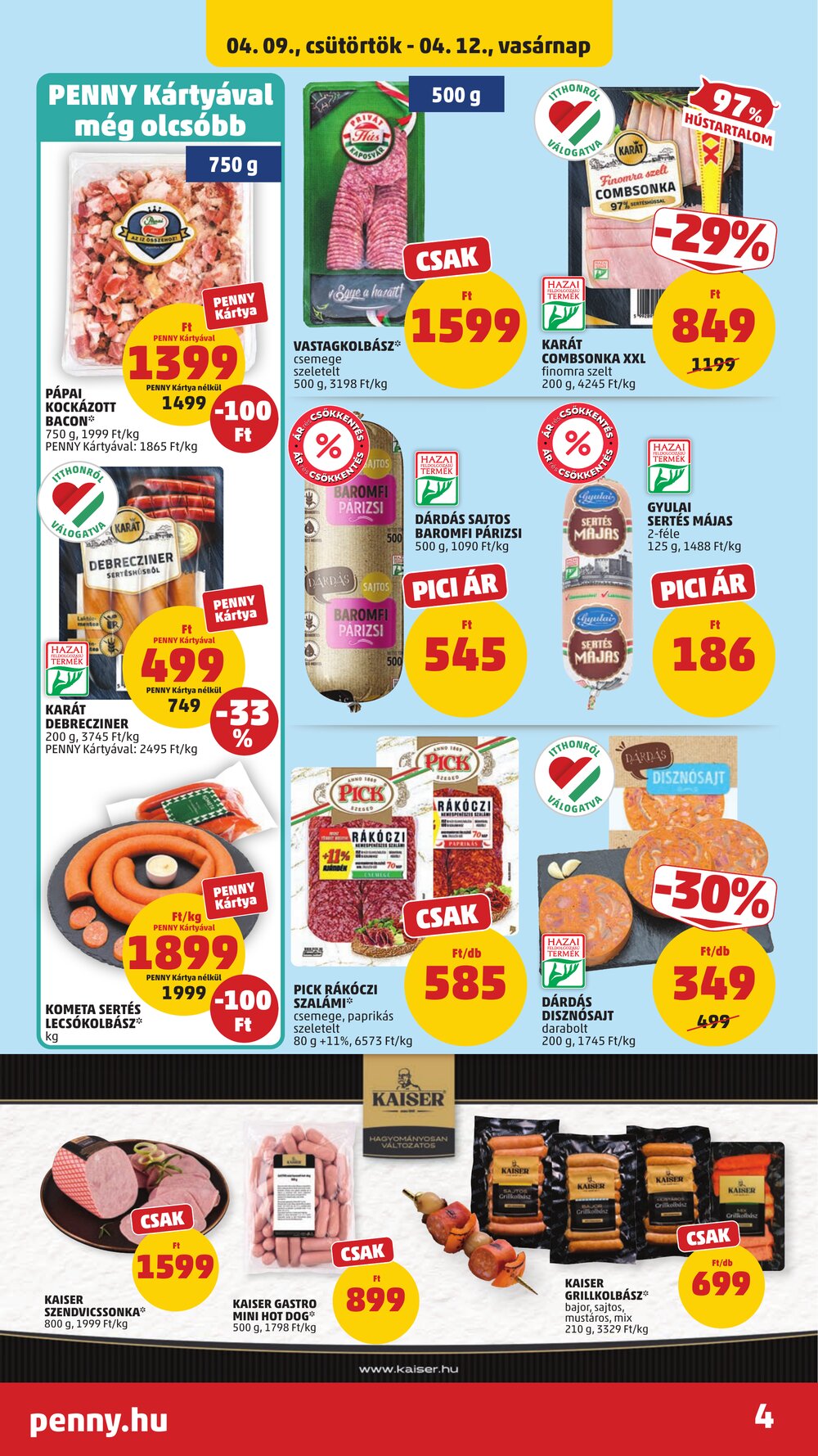 Penny Market akciós újság 2026.04.09-től - 4. oldal.