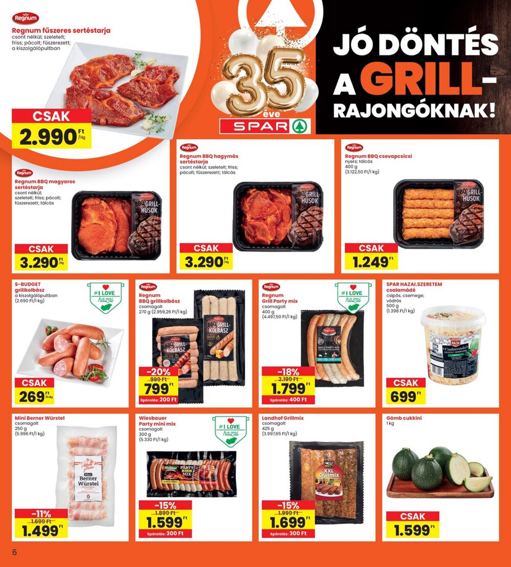 Interspar akciós újság 2026.04.09-től - 6. oldal.