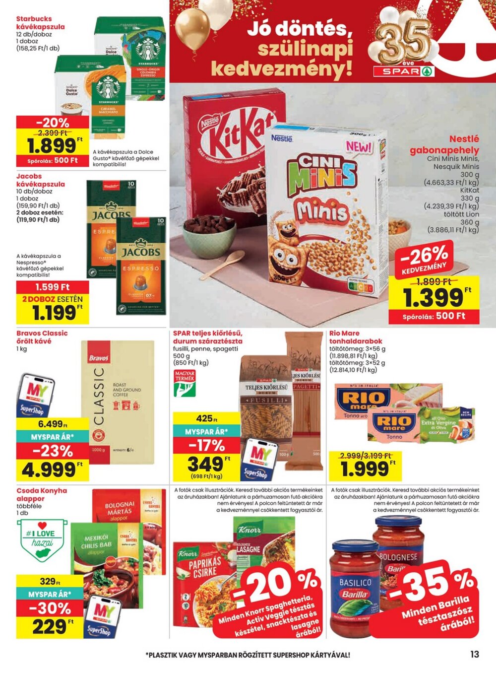 Spar akciós újság 2026.04.09-től - 13. oldal.