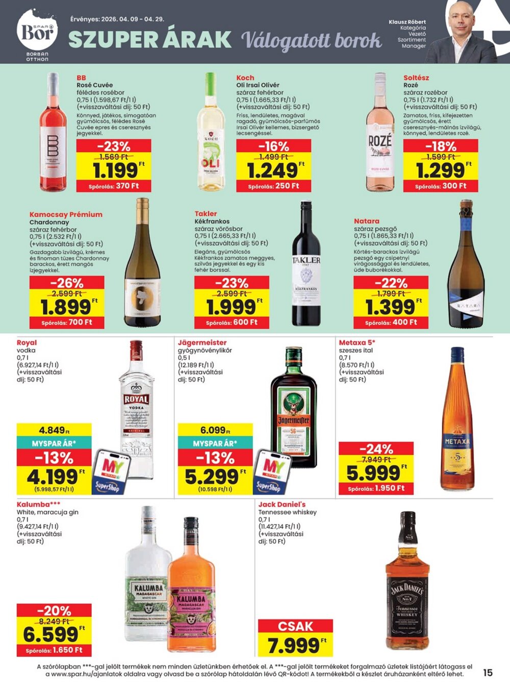 Spar akciós újság 2026.04.09-től - 15. oldal.