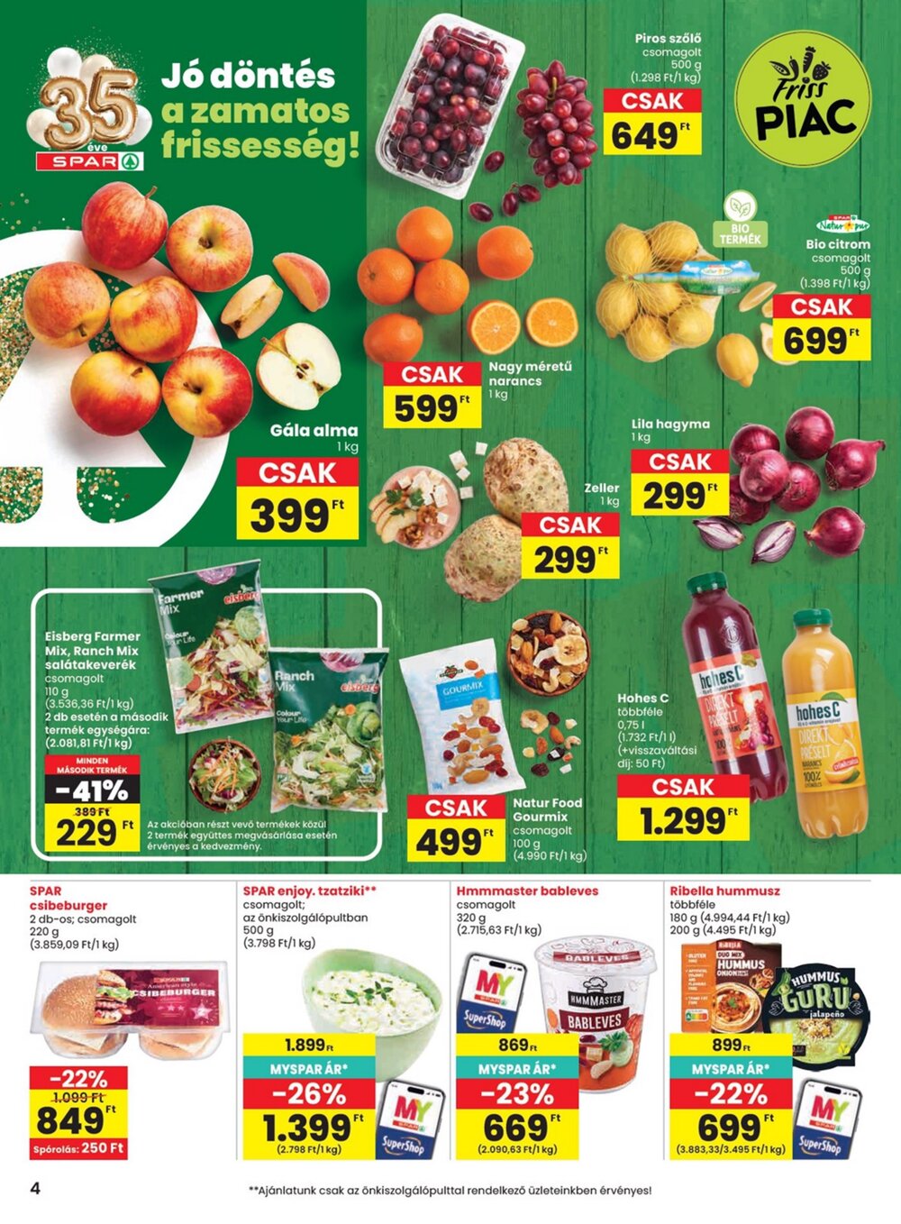 Spar akciós újság 2026.04.09-től - 4. oldal.