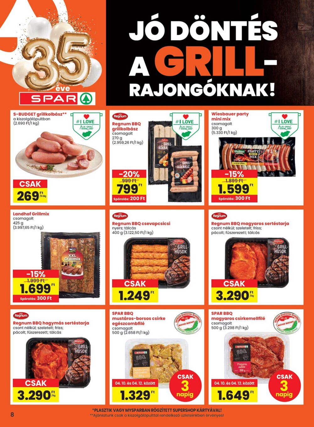 Spar akciós újság 2026.04.09-től - 8. oldal.