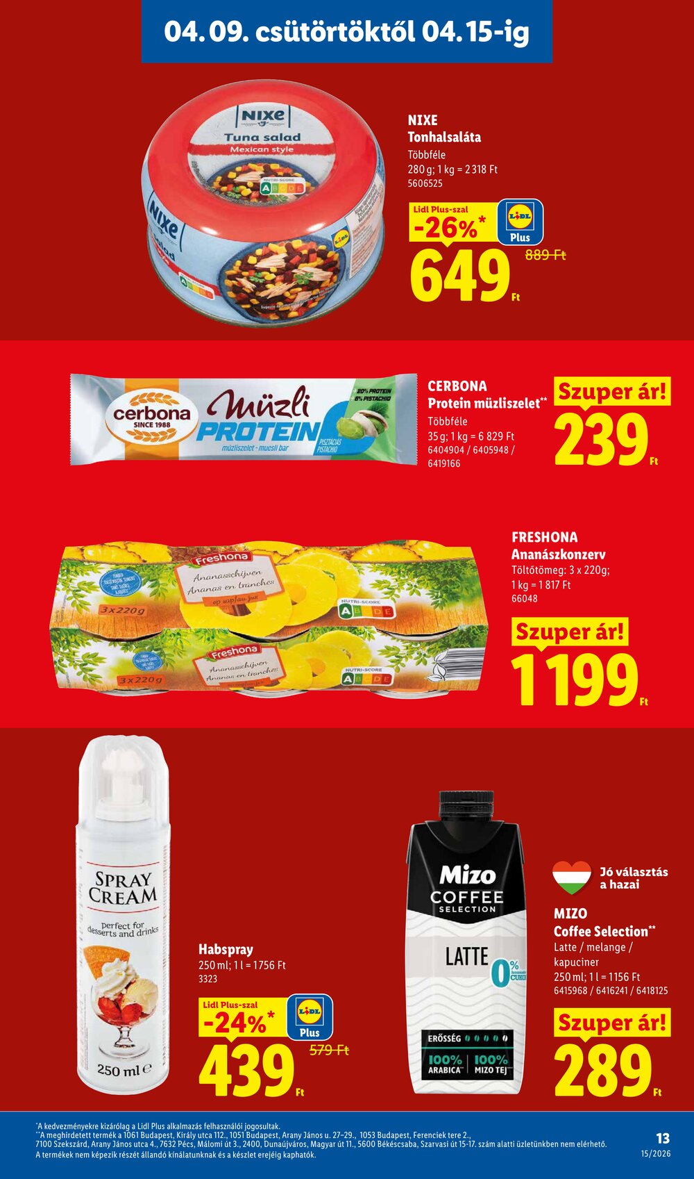 Lidl akciós újság 2026.04.09-től - 13. oldal.