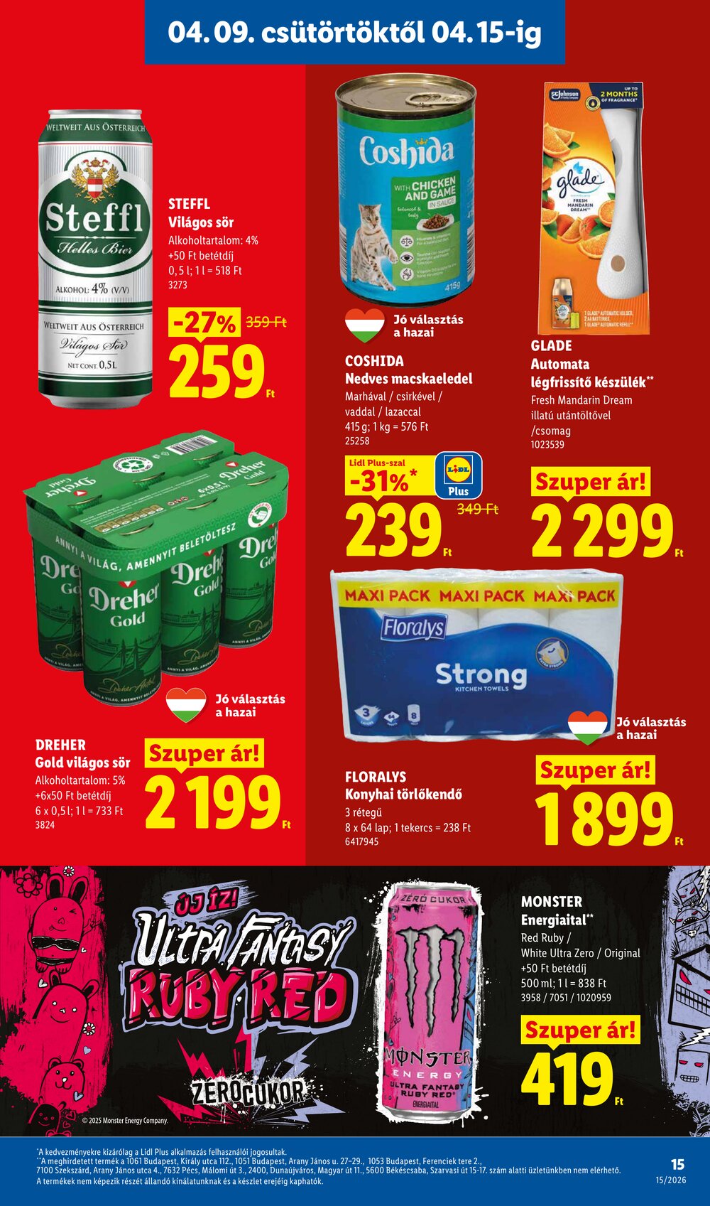 Lidl akciós újság 2026.04.09-től - 15. oldal.