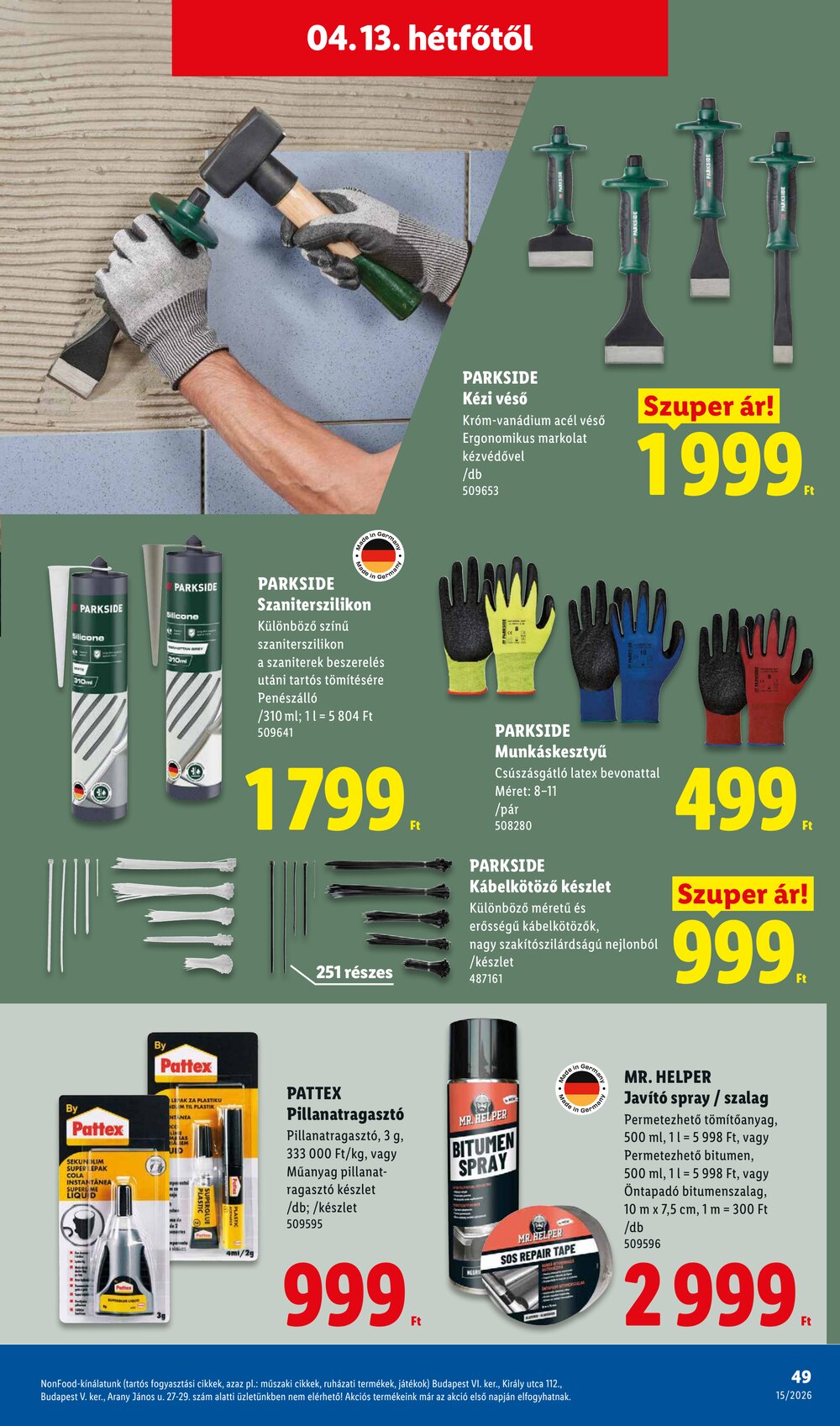 Lidl akciós újság 2026.04.09-től - 49. oldal.