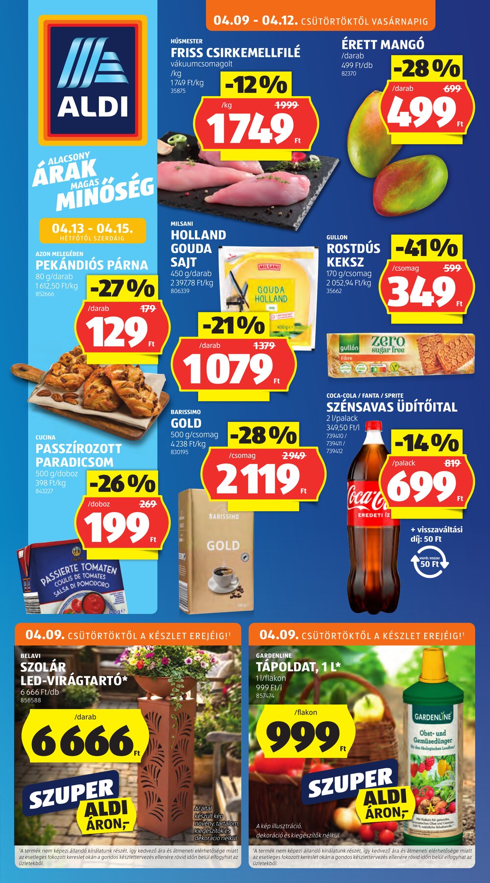 Aldi akciós újság 2026.04.09-től - 1. oldal.