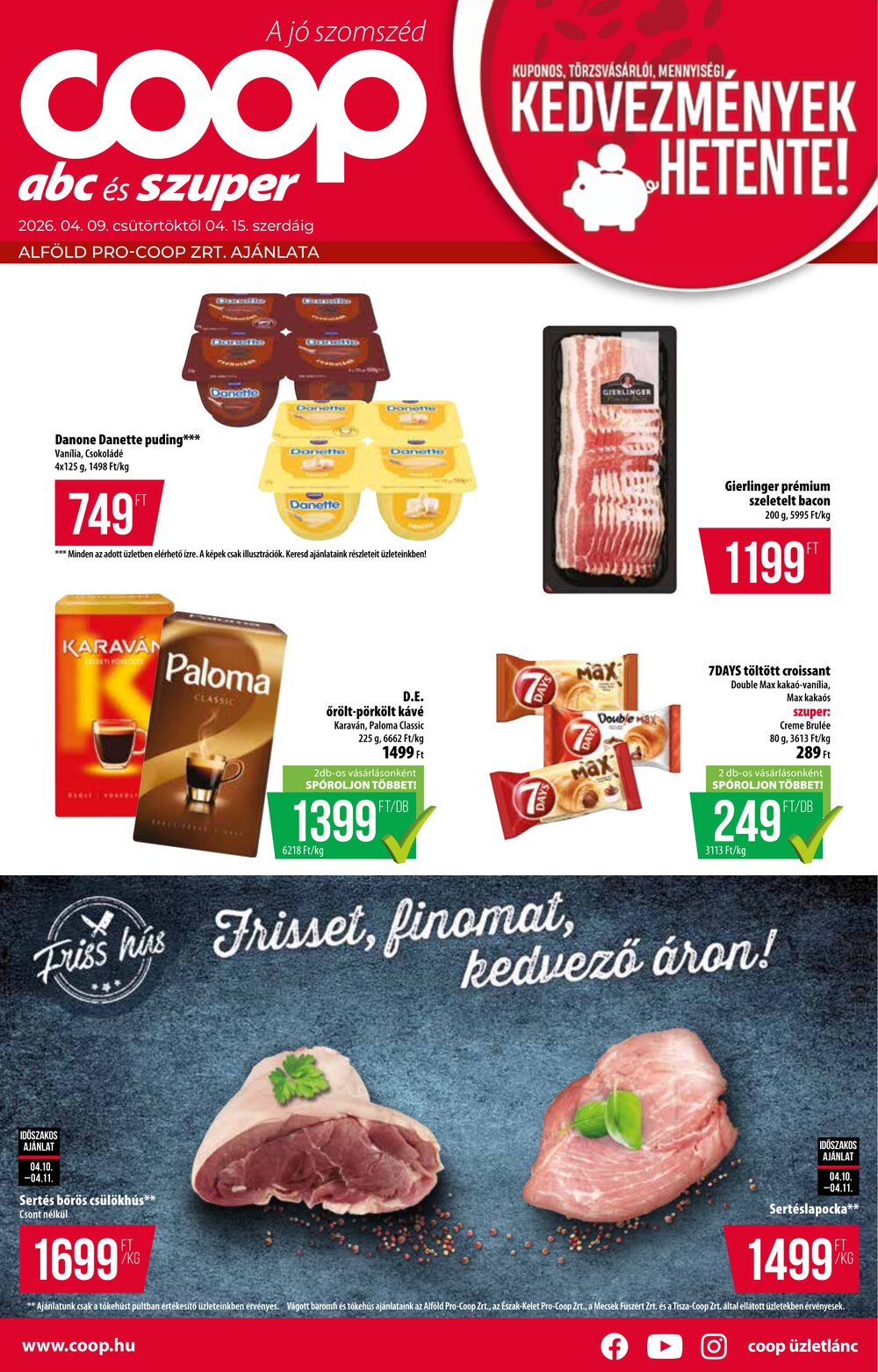 Coop akciós újság 2026.04.09-től - 1. oldal.
