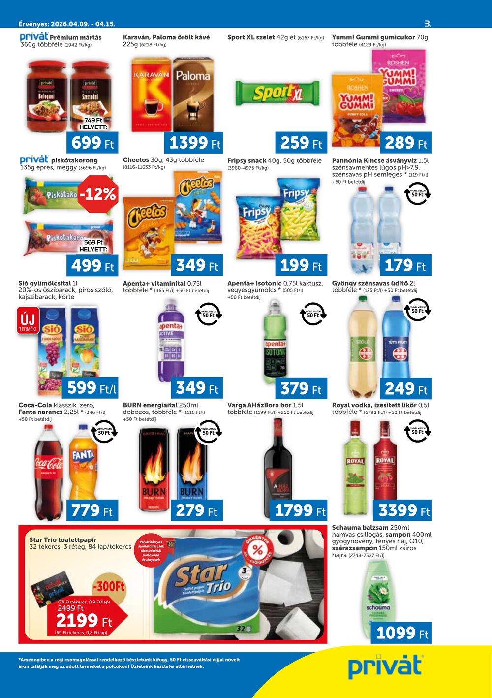Privát akciós újság 2026.04.09-től - 3. oldal.