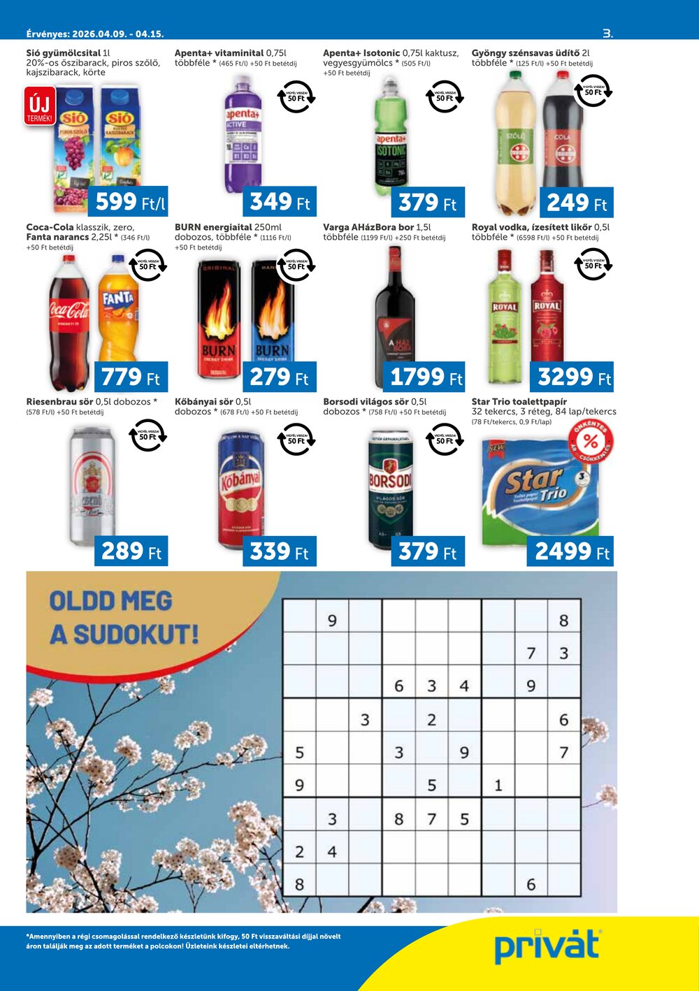 Privát akciós újság 2026.04.09-től - 3. oldal.