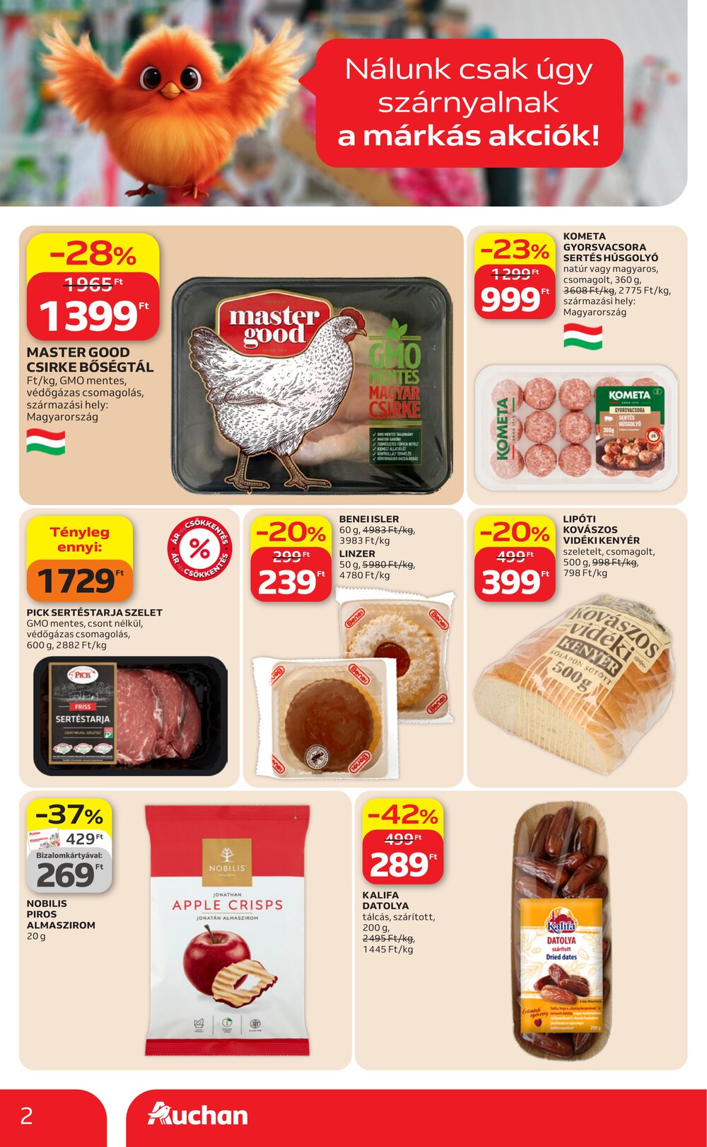 Auchan akciós újság 2026.04.09-től - 2. oldal.