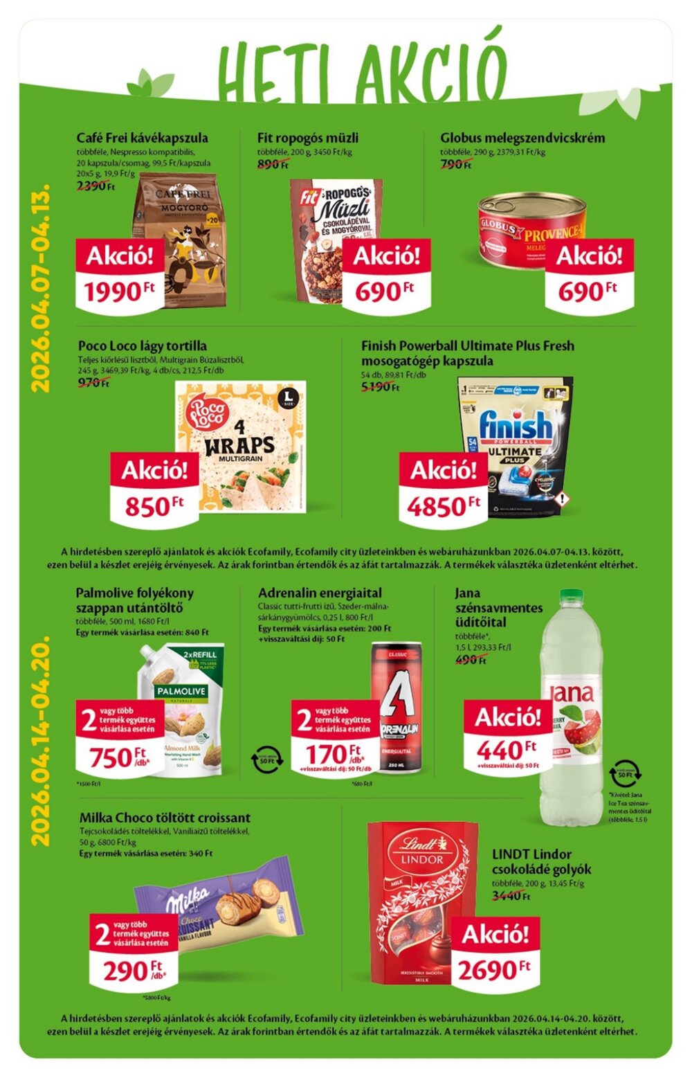 EcoFamily akciós újság 2026.04.09-től - 2. oldal.